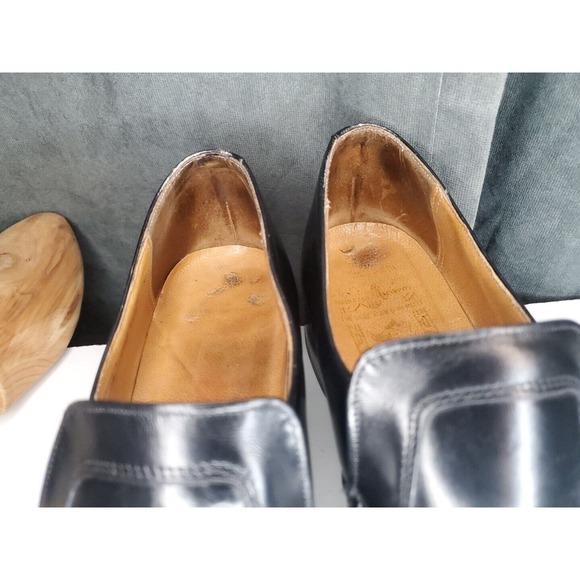 Johnston & Murphy USA Made Aristocraft Black Slip On Dress Shoes US 12 AA - Picture 10 of 13